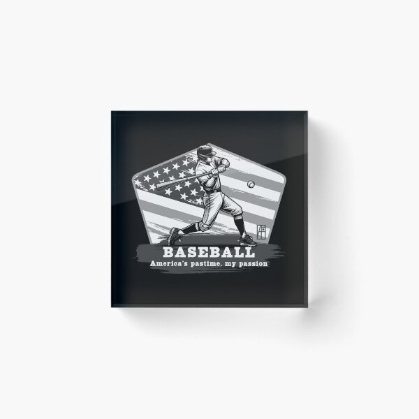 Item preview, USA - American BASEBALL - Baseball: America's pastime, my passion - bw designed and sold by ArtProjectShop.