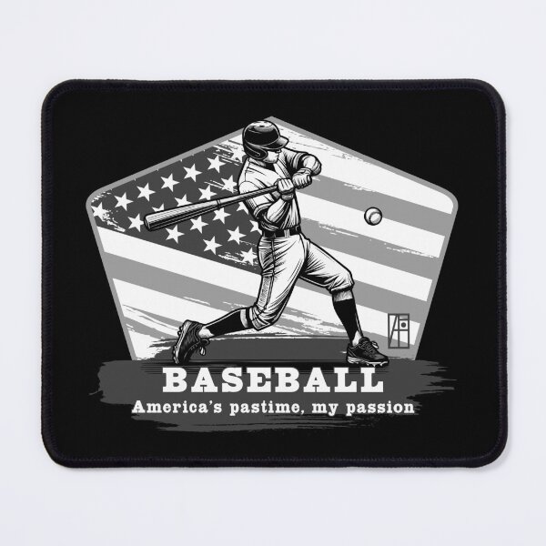 Item preview, USA - American BASEBALL - Baseball: America's pastime, my passion - bw designed and sold by ArtProjectShop.