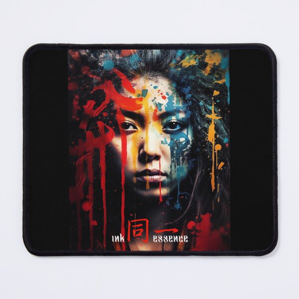 Item preview, Ink Essence - Japanese Aesthetic Surreal Kanji Symbol Painted Face Art 81 designed and sold by MadeByRobots.