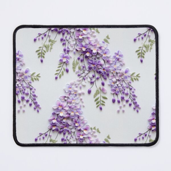 Item preview, Embroidered Wisteria Flowers designed and sold by SimoneBalman.