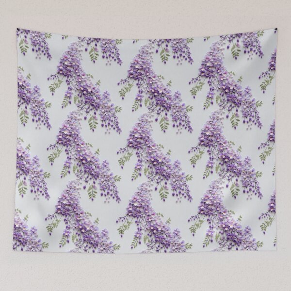 Item preview, Embroidered Wisteria Flowers designed and sold by SimoneBalman.