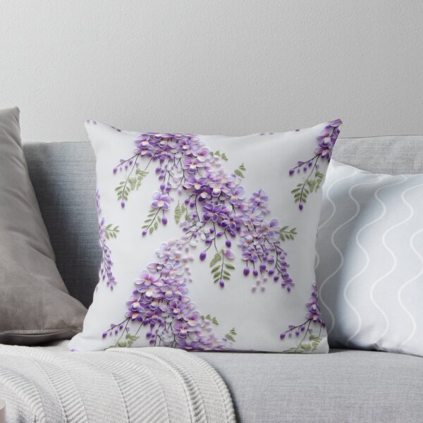 Item preview, Embroidered Wisteria Flowers designed and sold by SimoneBalman.
