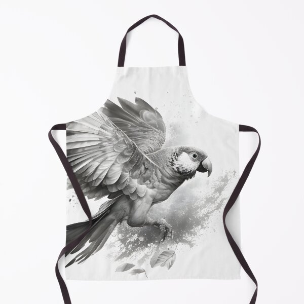 Item preview, Black and white Parrot pencil drawing designed and sold by Pencil-Art.