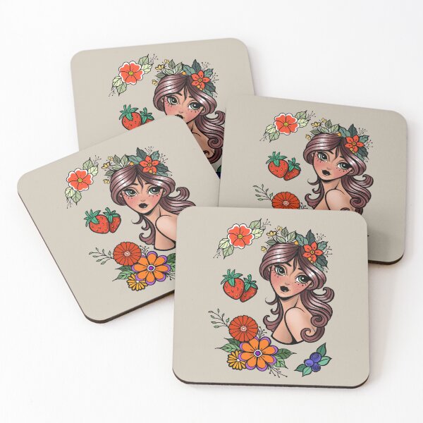 Item preview, flower power tattoo flash designed and sold by Talkapollock.