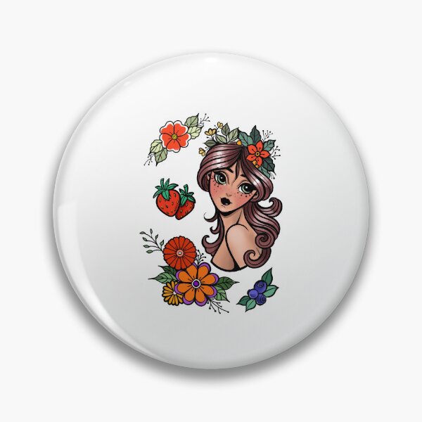 Item preview, flower power tattoo flash designed and sold by Talkapollock.