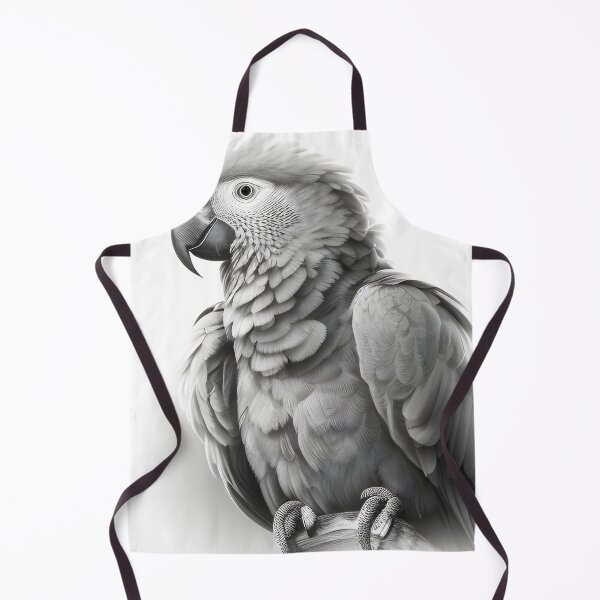 Item preview, Black and white Parrot pencil drawing designed and sold by Pencil-Art.