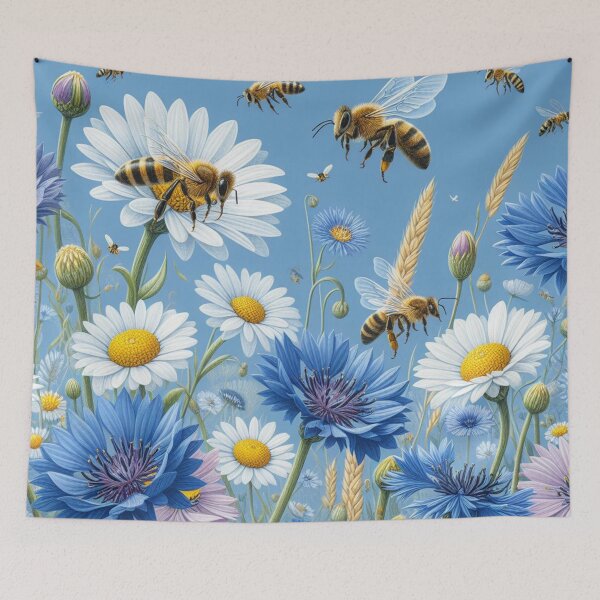 Item preview,  floral bees and cornflowers designed and sold by justbejoker.