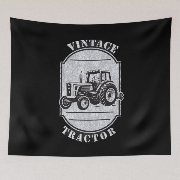 Item preview, Vintage Tractor Black And White #2 designed and sold by BlueGoldArt.