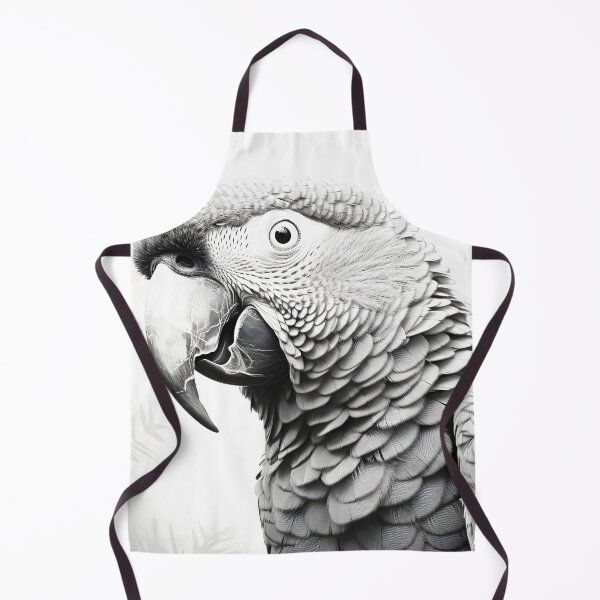 Item preview, Black and white Parrot pencil drawing designed and sold by Pencil-Art.