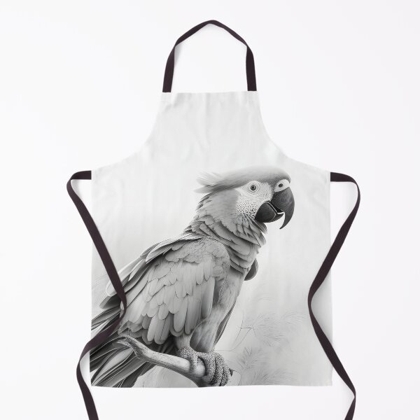 Item preview, Black and white Parrot pencil drawing designed and sold by Pencil-Art.
