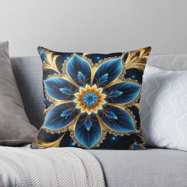 Blue and gold accent 2024 pillows