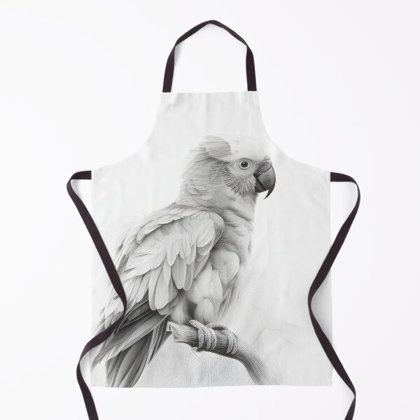 Item preview, Black and white Parrot pencil drawing designed and sold by Pencil-Art.
