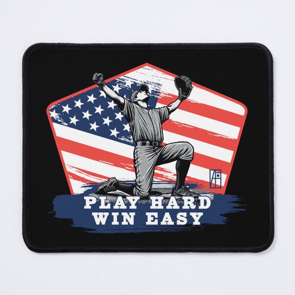 Item preview, USA - American BASEBALL - Baseball: Play hard, win easy - color designed and sold by ArtProjectShop.