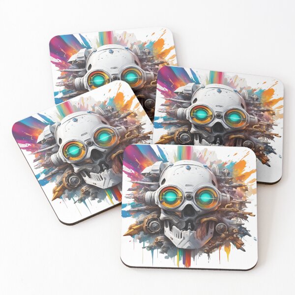 Item preview, Cyber skull with splash  abstract cool designed and sold by Coolparrotgirl.