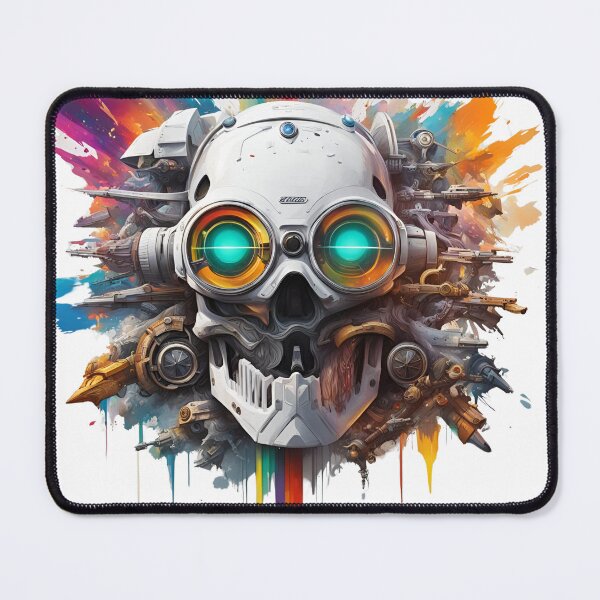 Item preview, Cyber skull with splash abstract cool designed and sold by Coolparrotgirl.