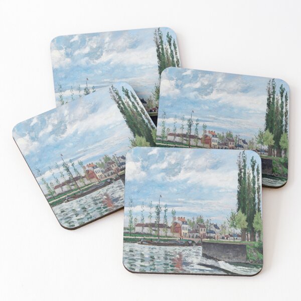 Item preview, The Lock at Pontoise (1872) by Camille Pissarro designed and sold by Suzana Djordjevic.
