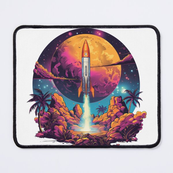 Item preview, spaceship taking off designed and sold by Revived Design.