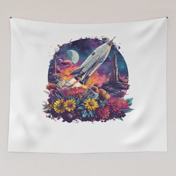 Item preview, Spaceship taking off designed and sold by Revived Design.