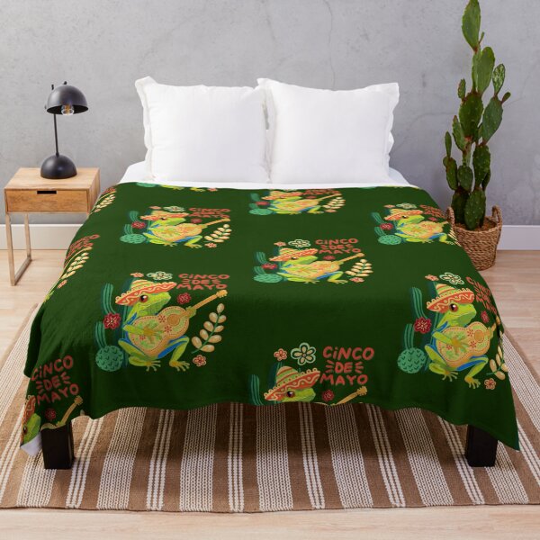 Item preview, Cinco de mayo, frog playing on guitar between cactus designed and sold by christmas-lady.