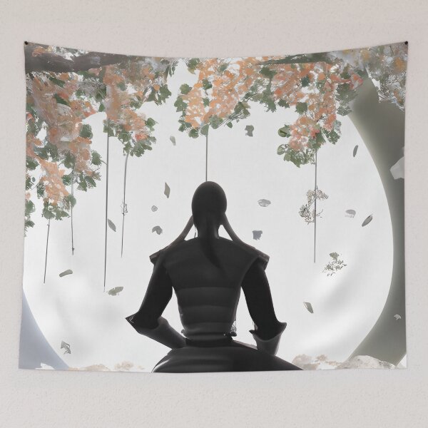 Item preview, Meditating Moon Warrior designed and sold by KokoroCreations.