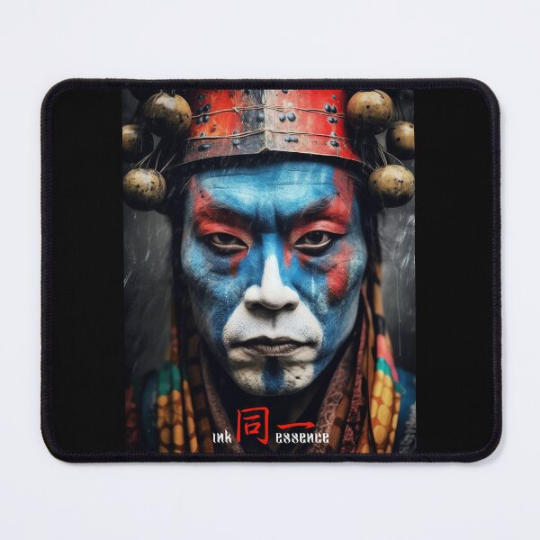 Item preview, Ink Essence - Japanese Aesthetic Surreal Kanji Symbol Portrait Painted Face Art 91 designed and sold by MadeByRobots.