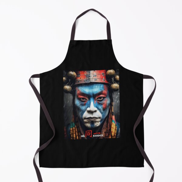 Item preview, Ink Essence - Japanese Aesthetic Surreal Kanji Symbol Portrait Painted Face Art 91 designed and sold by MadeByRobots.