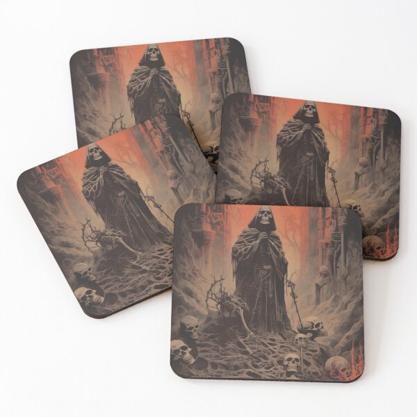 Item preview, REQUIEM - DARK FANTASY ART STYLE SKELETON designed and sold by VistaThreadsCo.