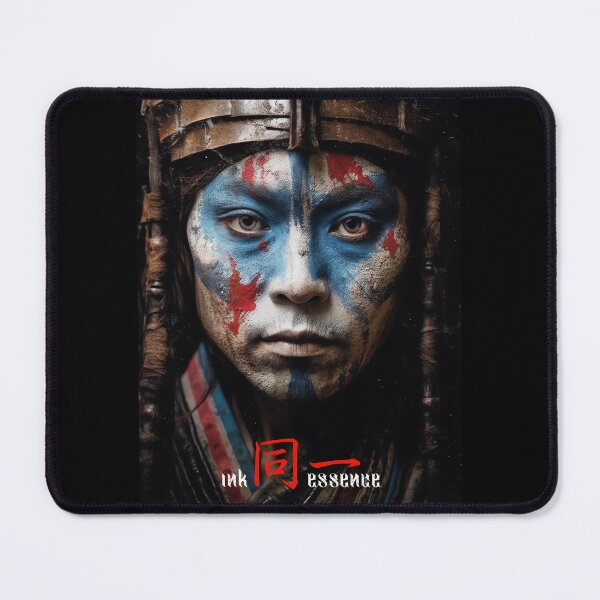 Item preview, Ink Essence - Japanese Aesthetic Surreal Kanji Symbol Portrait Painted Face Art 92 designed and sold by MadeByRobots.
