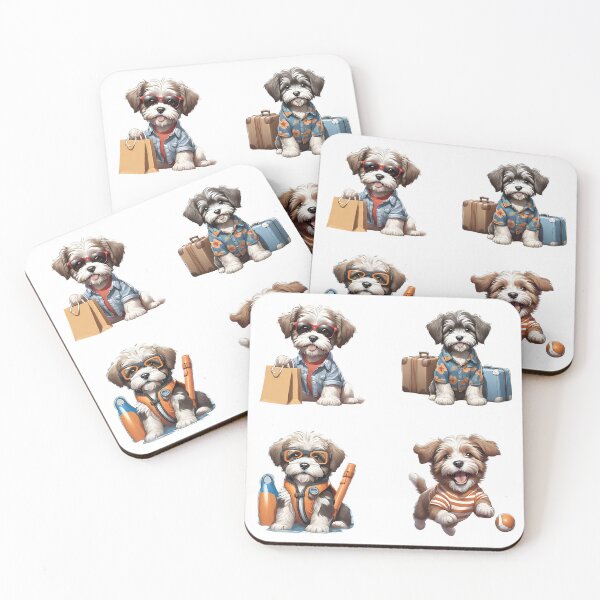 Item preview, Havanese cute puppy dog travel Sticker Pack designed and sold by Keffy.