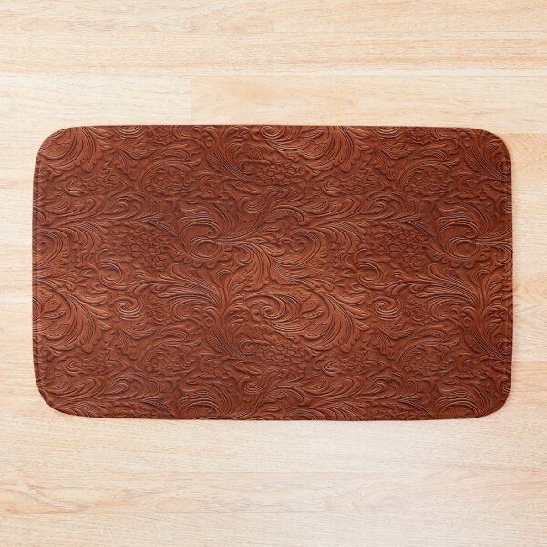 Item preview, Light Brown Tooled Floral Leather Design designed and sold by ArtsyWishy.