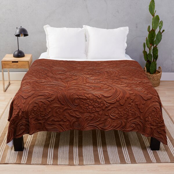 Item preview, Light Brown Tooled Floral Leather Design designed and sold by ArtsyWishy.