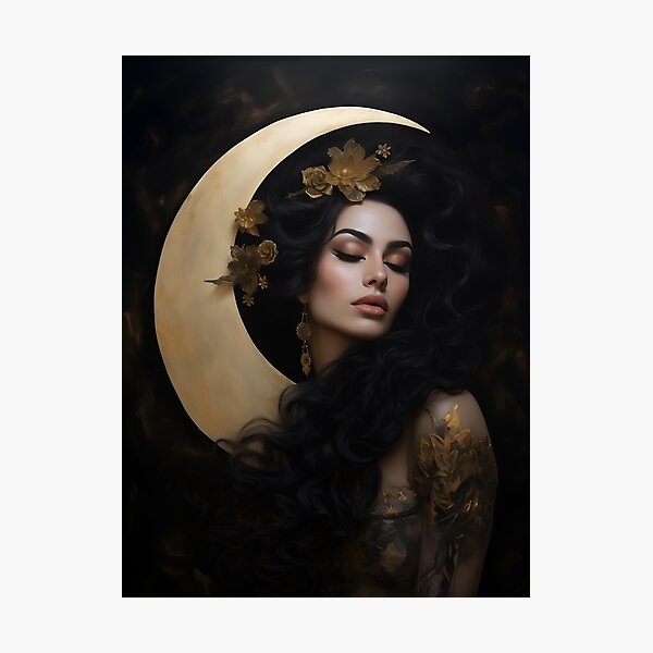 Item preview, Crescent Moon Goddess designed and sold by Prismofdreams.