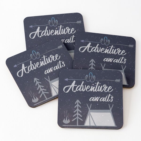 Item preview, Adventure Awaits - Camping Sign - Stars designed and sold by DreamersPlan.