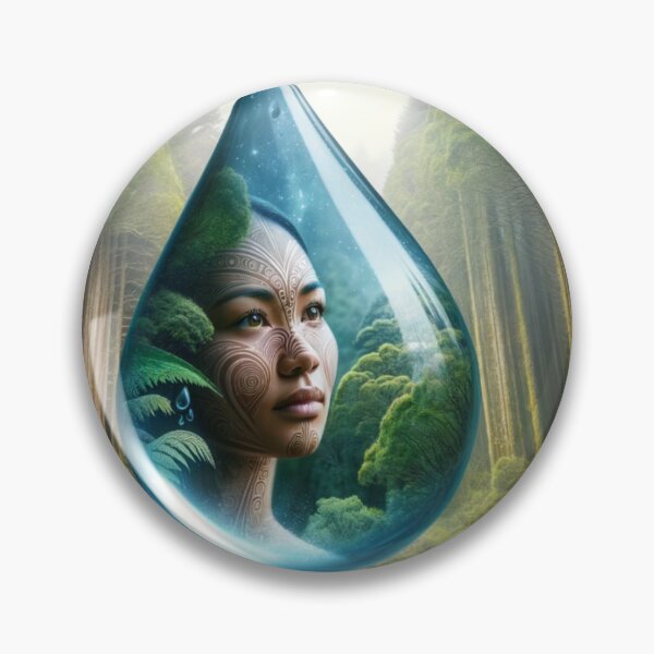 Item preview, Green Maori Mother Earth Tear Drop designed and sold by Traci Coxhead.