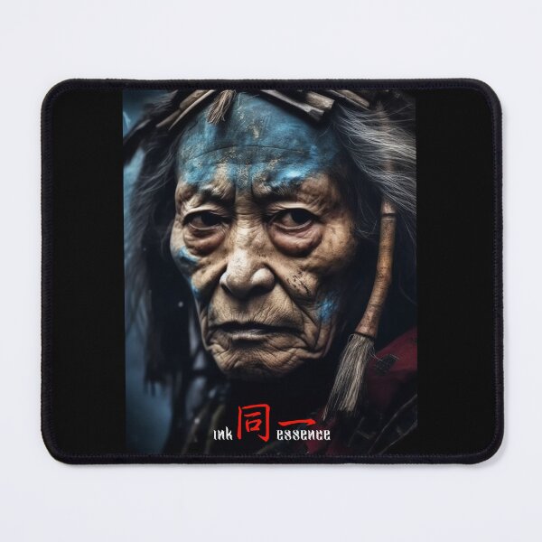 Item preview, Ink Essence - Japanese Aesthetic Surreal Kanji Symbol Portrait Painted Face Art 94 designed and sold by MadeByRobots.