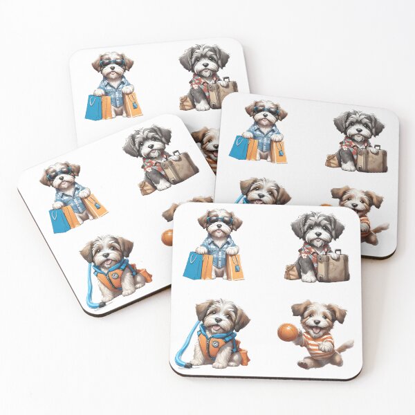Item preview, Havanese cute puppy dog travel Sticker Pack 2 designed and sold by Keffy.