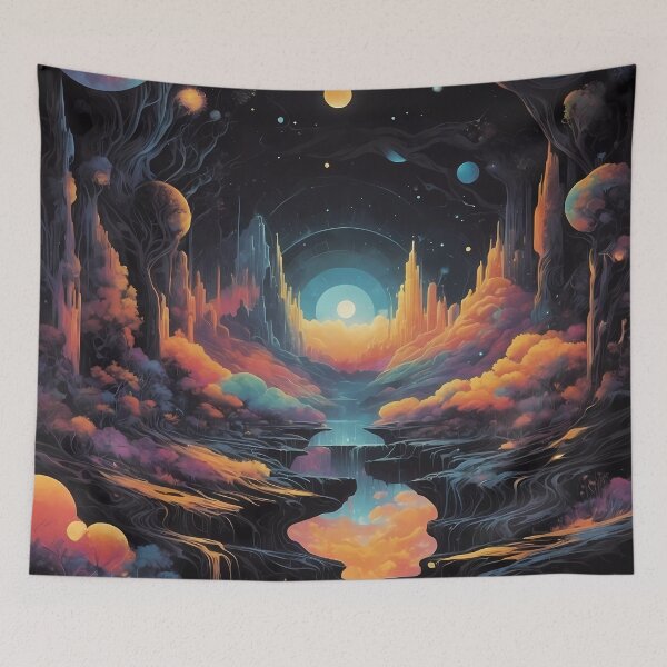 Item preview, Ethereal Celestial Valley: A Symphony of Planetary Harmony designed and sold by Vitalka-uk.