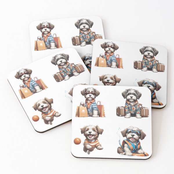 Item preview, Havanese cute puppy dog travel Sticker Pack 3 designed and sold by Keffy.