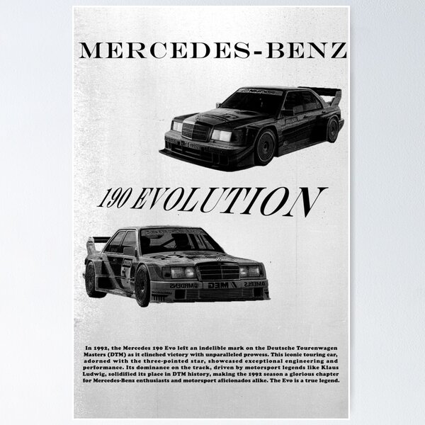 Item preview, Mercedes Evo nostalgic designed and sold by CarPosterHeaven.