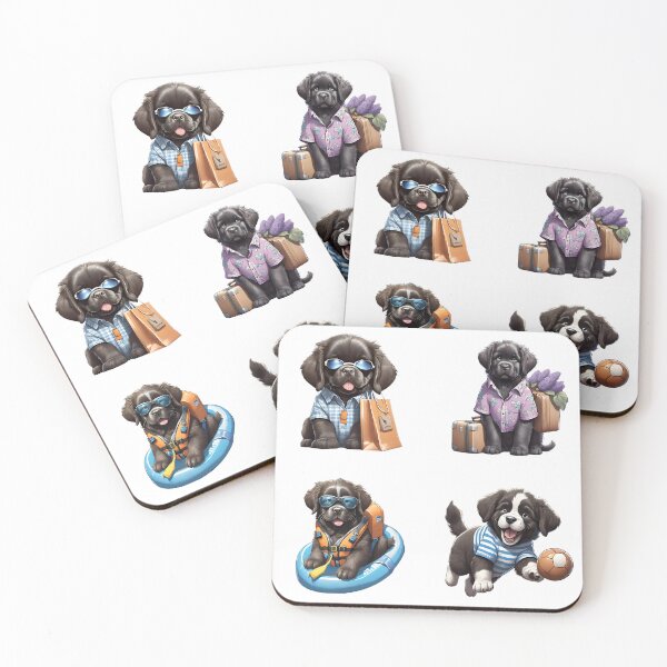 Item preview, Newfoundland cute puppy dog travel Sticker Pack designed and sold by Keffy.