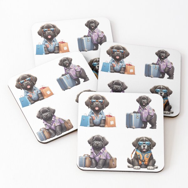 Item preview, Newfoundland cute puppy dog travel Sticker Pack 2 designed and sold by Keffy.