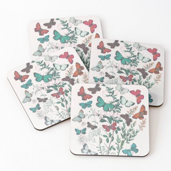 Item preview, Vintage Butterflies - Red and Blue - Butterfly sticker art  designed and sold by DreamersPlan.