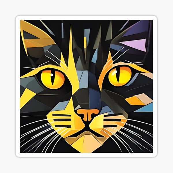 Item preview, Beautiful Cat , Cubist Hyperreal Style designed and sold by PC-artist.
