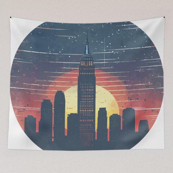 Item preview, Skyscraper Vintage Sunset Vector designed and sold by Ou-SunShine.