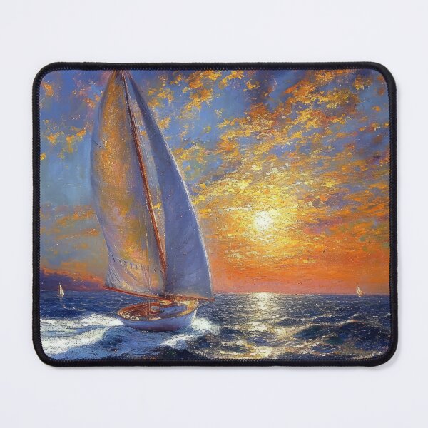 Item preview, Sailboat Moon Maritime Sea Nautical designed and sold by ArtHouseNiklas.
