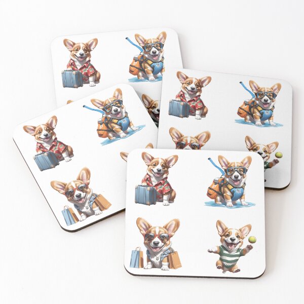 Item preview, Pembroke Welsh Corgi cute puppy dog travel Sticker Pack designed and sold by Keffy.