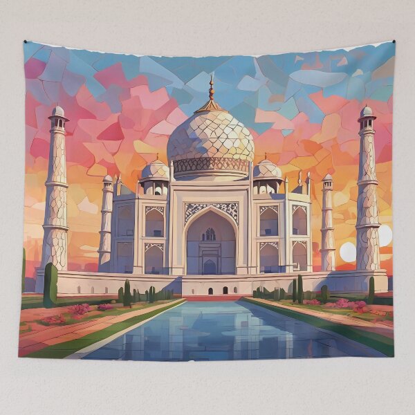 Item preview, White Marble Dream Unfold the Taj  designed and sold by purrfect pattern.