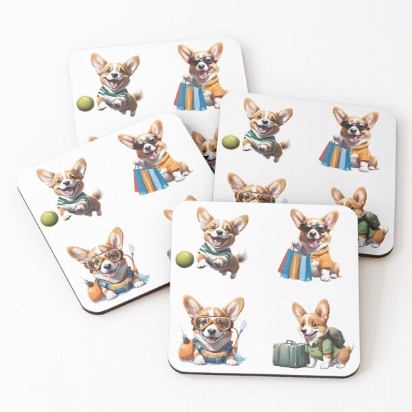 Item preview, Pembroke Welsh Corgi cute puppy dog travel Sticker Pack 2 designed and sold by Keffy.