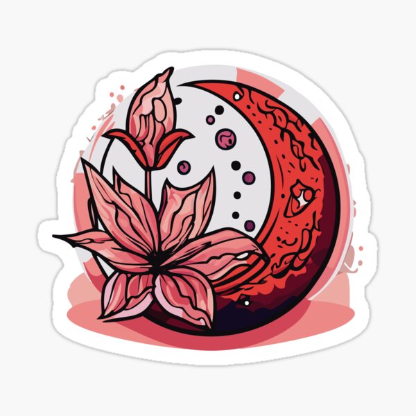 Item preview, Flower - Blood Moon Cycle designed and sold by QALYX DESIGN.