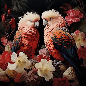 Artwork thumbnail, australian birds flowers by Krasnovaovaova